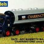BT Models DA79 AEC Mammoth Major Tanker Charringtons Circa 1958 to 1968