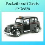 Pocketbond Classix EM76826 1/76 Austin FX3 London Taxi 7291 Black