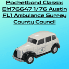 Pocketbond Classix EM76647 1/76 Austin FL1 Ambulance Surrey County Council